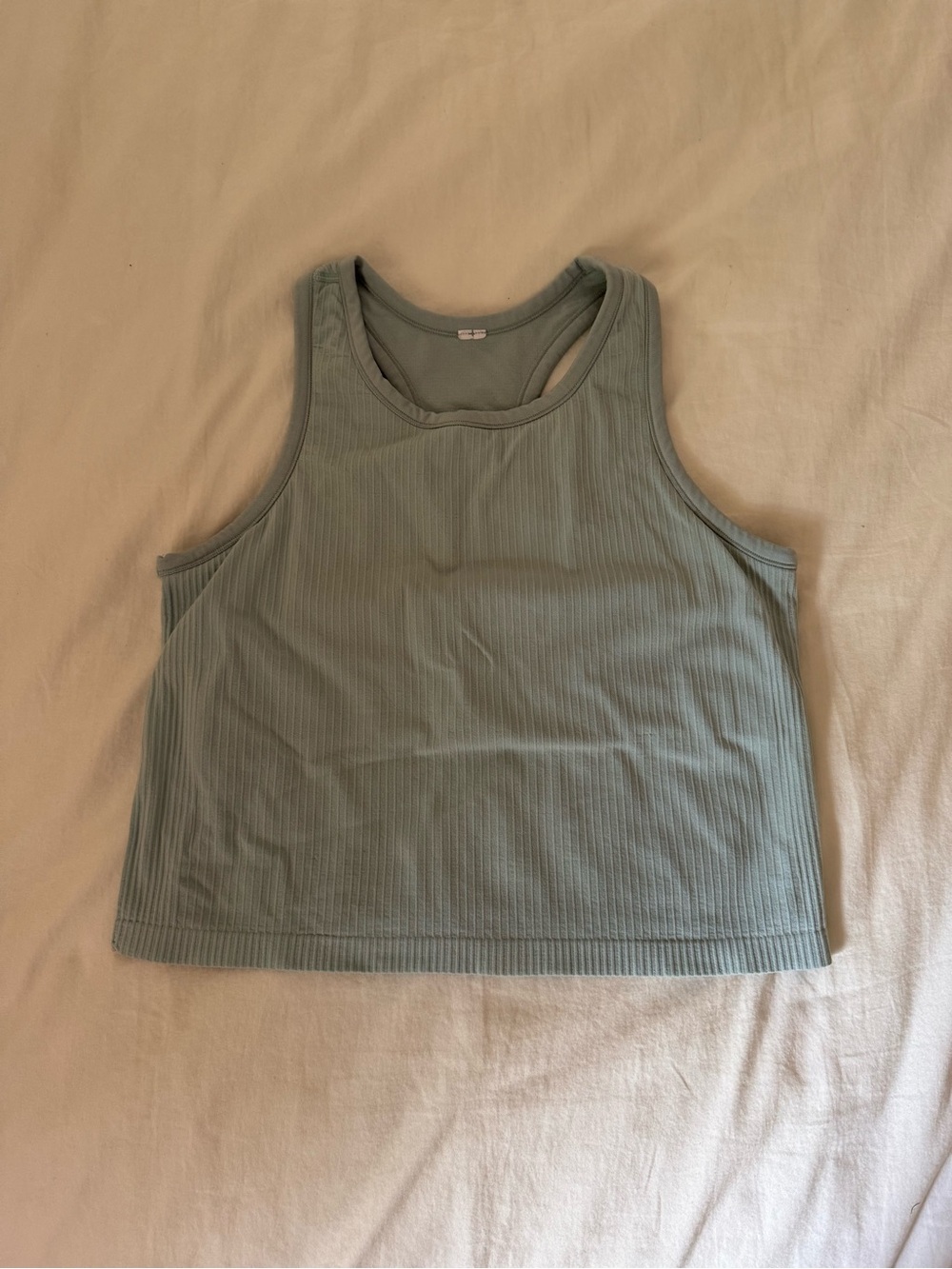 Lululemon blue tank with built in bra 8
